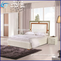 Upholstery leather bed with crystal decoration pu leather bed frame